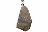 Polished Chondrite Meteorite ( g) Keychain #238135-1